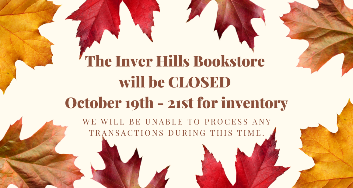 Bookstore Closed Oct 19 thru 21